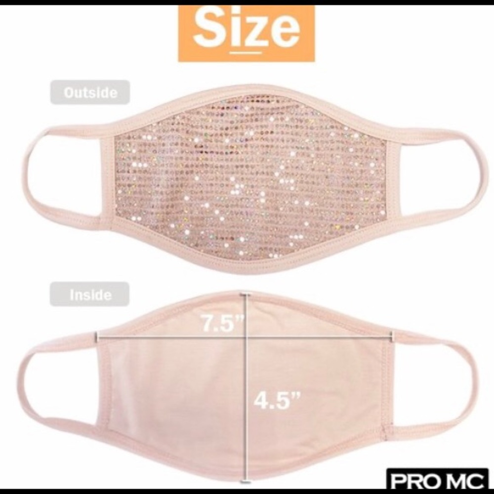 โผ๏ธ Sparkle Diamond Protection Face Mask - Picture 3 of 3
